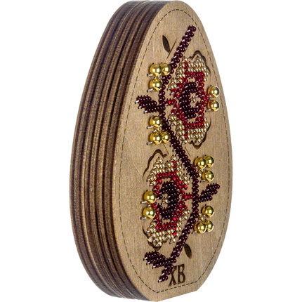Bead embroidery kit on wood "Easter Egg"