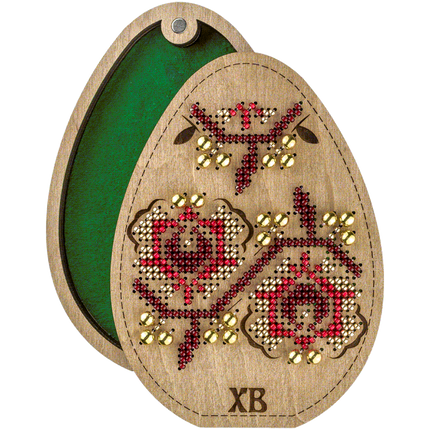 Bead embroidery kit on wood "Easter Egg"