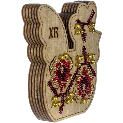 Bead embroidery kit on wood "Rooster"