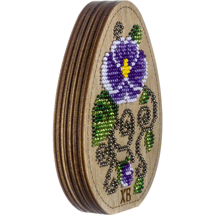 Bead embroidery kit on wood "Easter Egg"