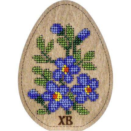 Bead embroidery kit on wood "Easter Egg"