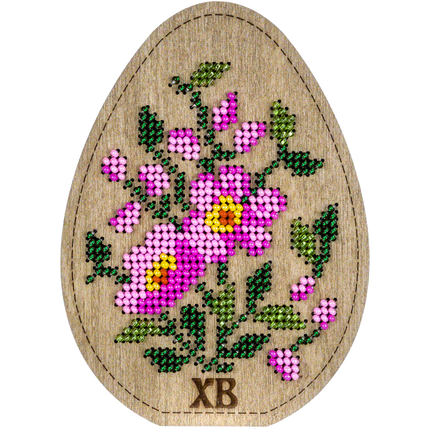 Bead embroidery kit on wood "Easter Egg"