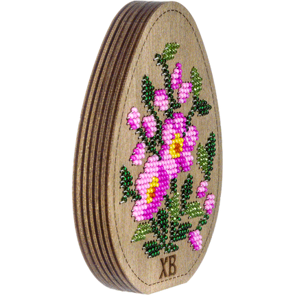 Bead embroidery kit on wood "Easter Egg"