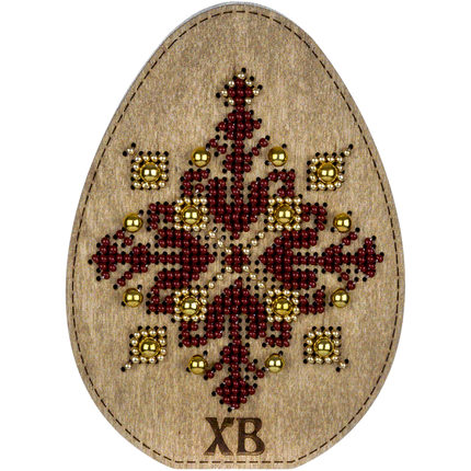 Bead embroidery kit on wood "Easter Egg"