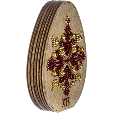 Bead embroidery kit on wood "Easter Egg"