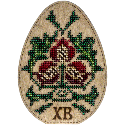 Bead embroidery kit on wood "Easter Egg"