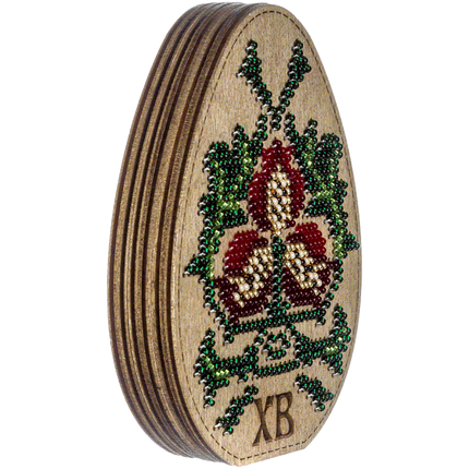 Bead embroidery kit on wood "Easter Egg"