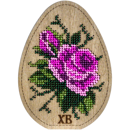 Bead embroidery kit on wood "Easter Egg"
