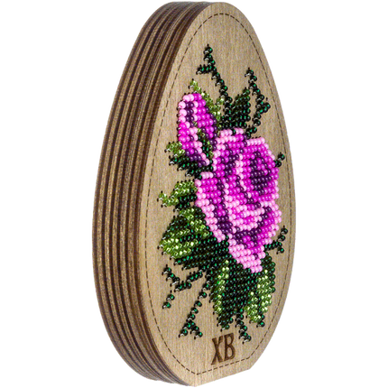 Bead embroidery kit on wood "Easter Egg"