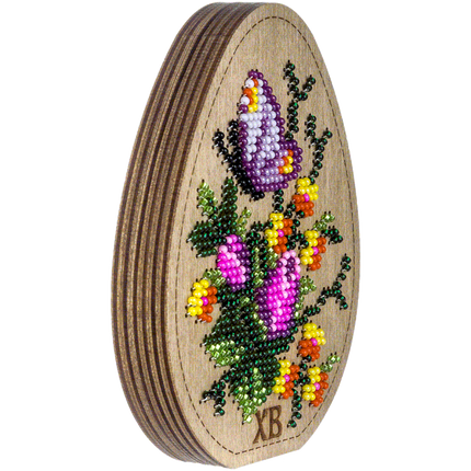 Bead embroidery kit on wood "Easter Egg"