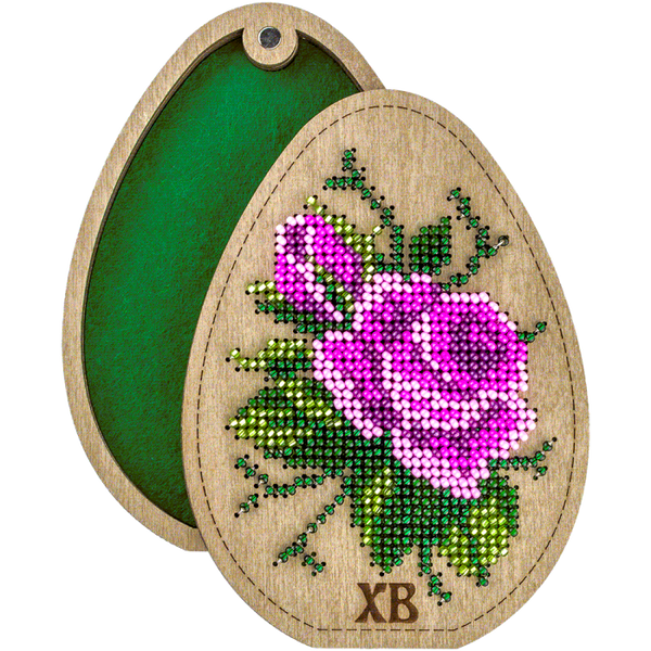 Bead embroidery kit on wood 