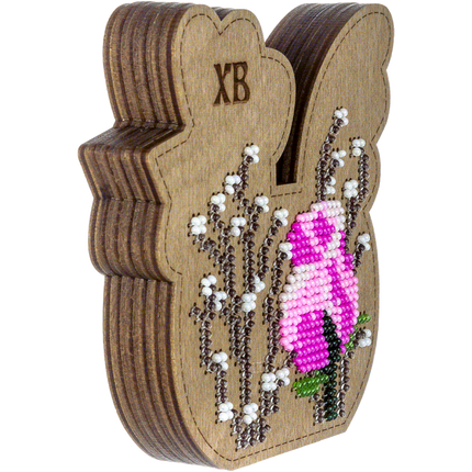 Bead embroidery kit on wood "Rooster"