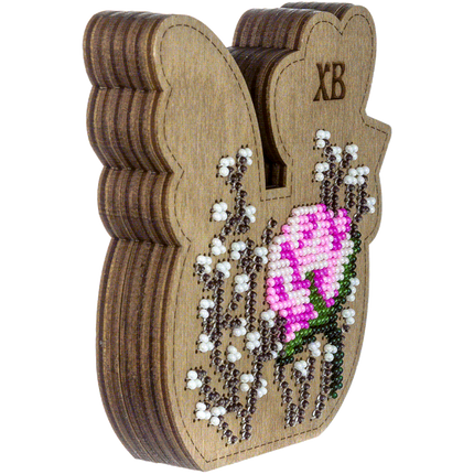 Bead embroidery kit on wood "Rooster"
