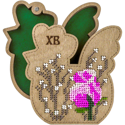 Bead embroidery kit on wood "Rooster"