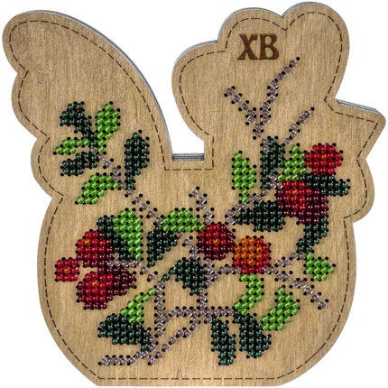 Bead embroidery kit on wood "Rooster"