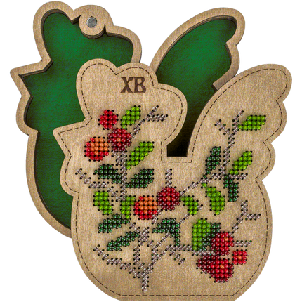 Bead embroidery kit on wood "Rooster"
