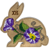 Bead embroidery kit on wood "Easter bunny"