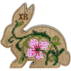 Bead embroidery kit on wood "Easter bunny"