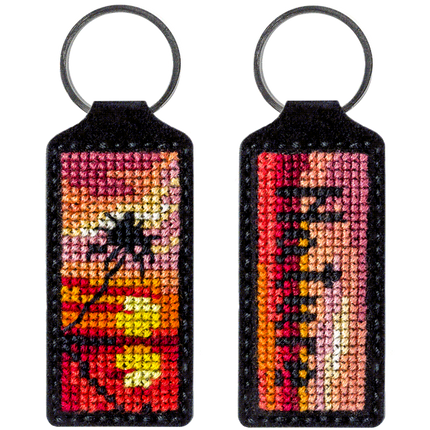 Cross-stitch kit on artificial leather "Sunset"