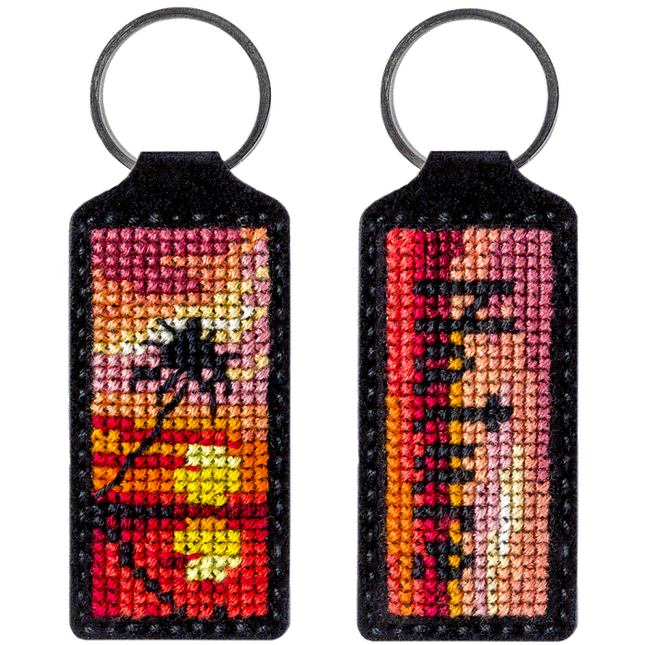 Cross-stitch kit on artificial leather "Sunset"