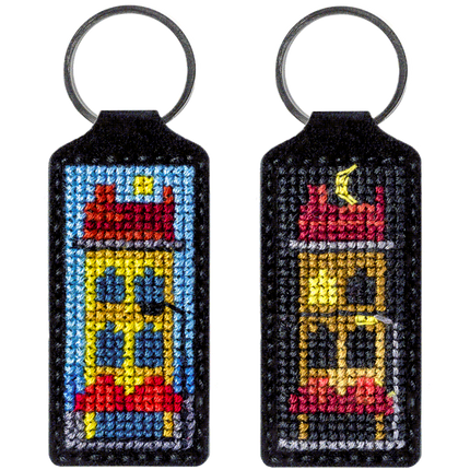 Cross-stitch kit on artificial leather "House"
