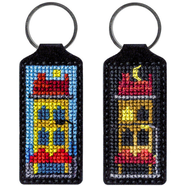Cross-stitch kit on artificial leather "House"