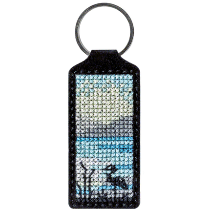 Cross-stitch kit on artificial leather "Landscape"