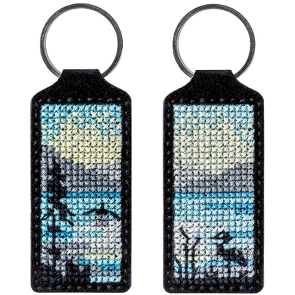 Cross-stitch kit on artificial leather "Landscape"