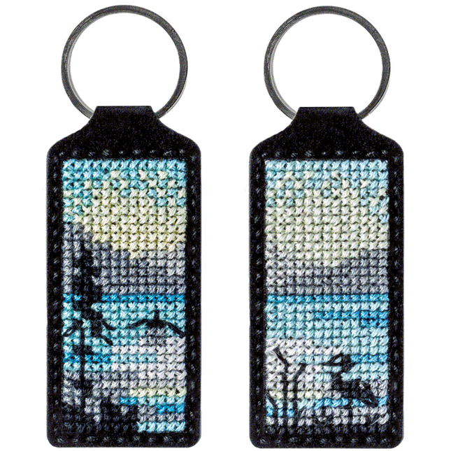 Cross-stitch kit on artificial leather "Landscape"