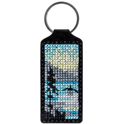 Cross-stitch kit on artificial leather "Landscape"