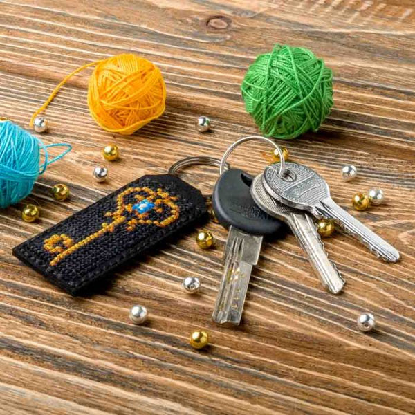 Cross-stitch kit on artificial leather "Key"