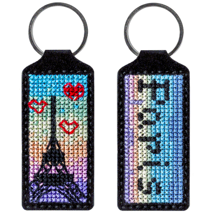 Cross-stitch kit on artificial leather "Paris"