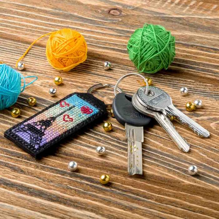 Cross-stitch kit on artificial leather "Paris"