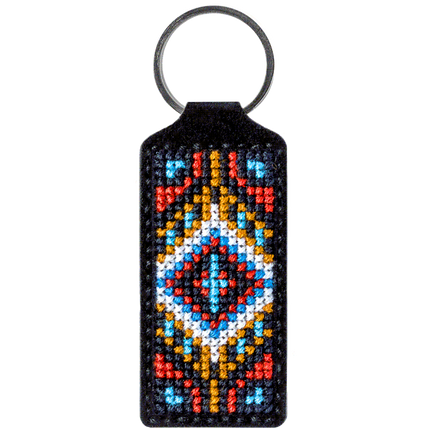 Cross-stitch kit on artificial leather "Ethnic ornament"