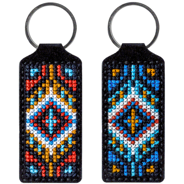 Cross-stitch kit on artificial leather "Ethnic ornament"