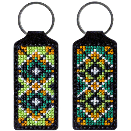Cross-stitch kit on artificial leather "Ethnic ornament"