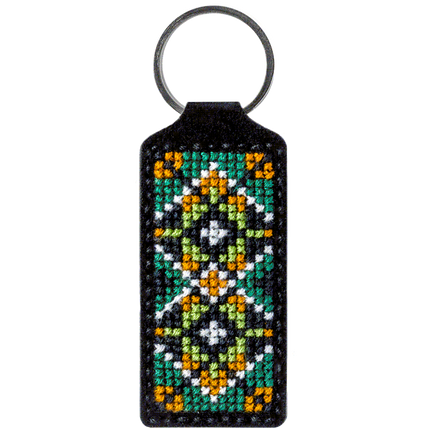 Cross-stitch kit on artificial leather "Ethnic ornament"