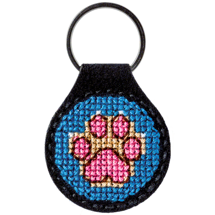 Cross-stitch kit on artificial leather "Cat"