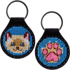 Cross-stitch kit on artificial leather "Cat"