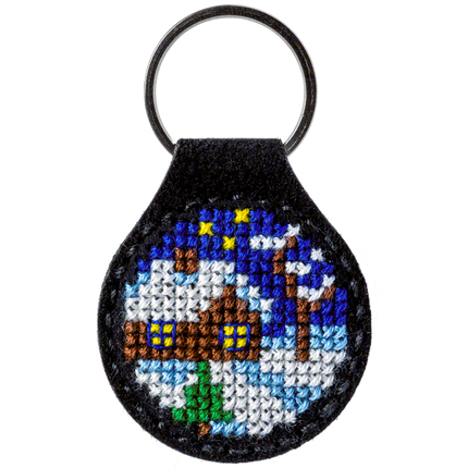 Cross-stitch kit on artificial leather "House"