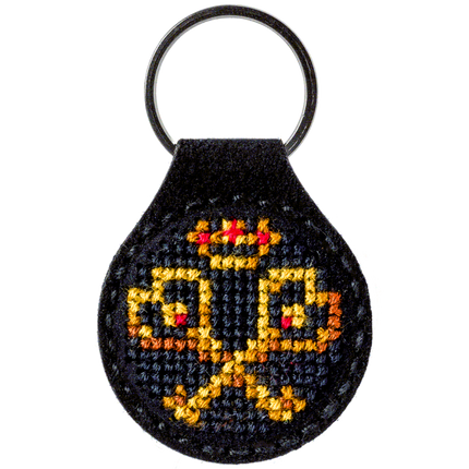 Cross-stitch kit on artificial leather "Keys"