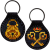 Cross-stitch kit on artificial leather "Keys"