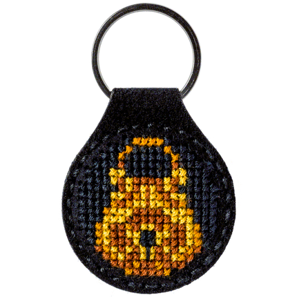 Cross-stitch kit on artificial leather "Keys"