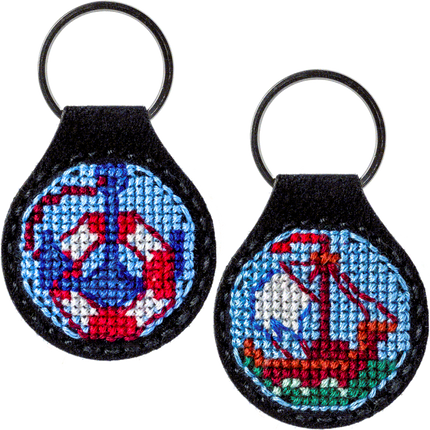 Cross-stitch kit on artificial leather "Maritime history"