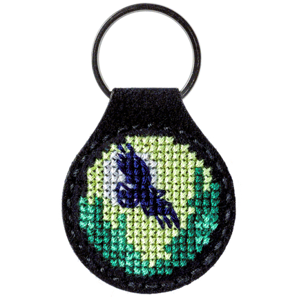 Cross-stitch kit on artificial leather "Hawk"
