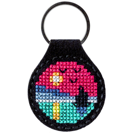 Cross-stitch kit on artificial leather "Dawn"