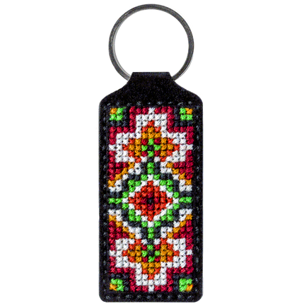 Cross-stitch kit on artificial leather "Ethnic ornament"
