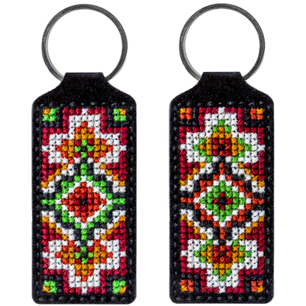 Cross-stitch kit on artificial leather "Ethnic ornament"