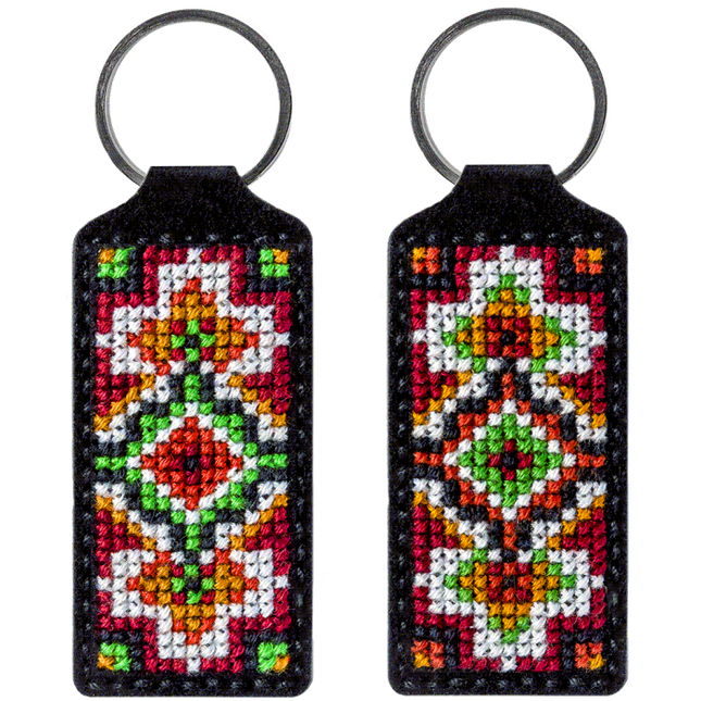Cross-stitch kit on artificial leather "Ethnic ornament"