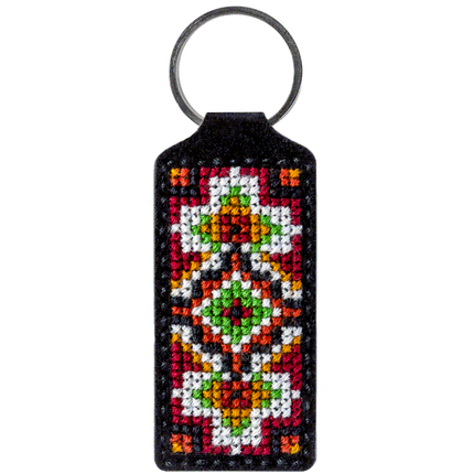 Cross-stitch kit on artificial leather "Ethnic ornament"